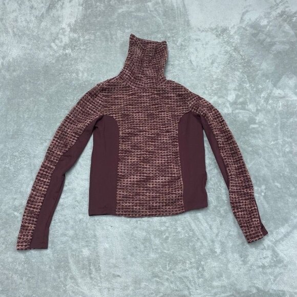 Nike Pro Hyperwarm Hooded Long Sleeve Top Medium Burgundy a0462 - Picture 1 of 7